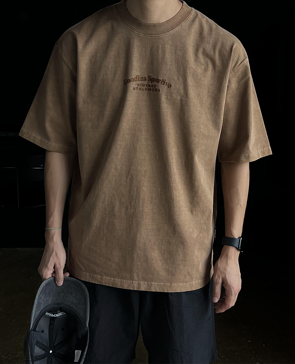 반팔 티셔츠 모델 착용 이미지-S1L19